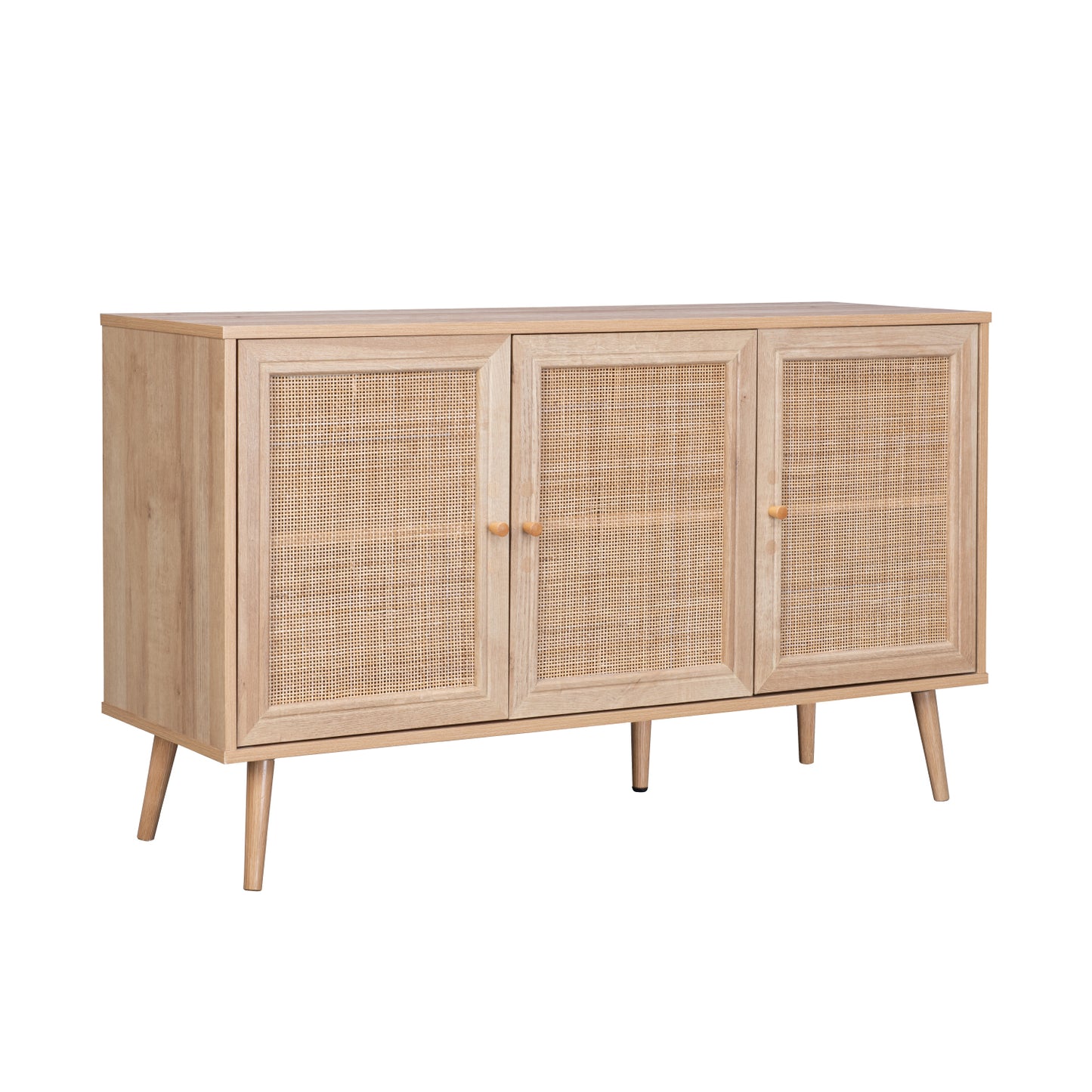 Credenza Bufetera con 3 Puertas de Ratán