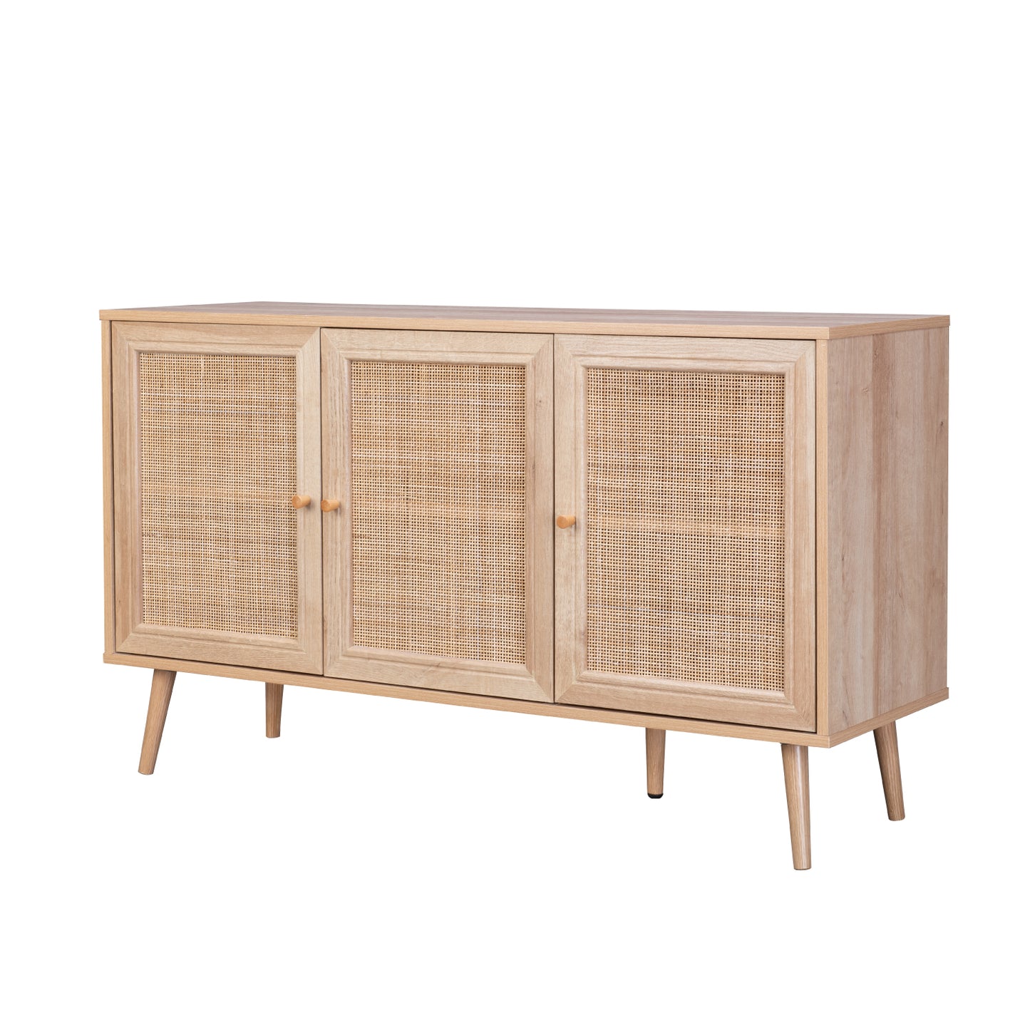 Credenza Bufetera con 3 Puertas de Ratán
