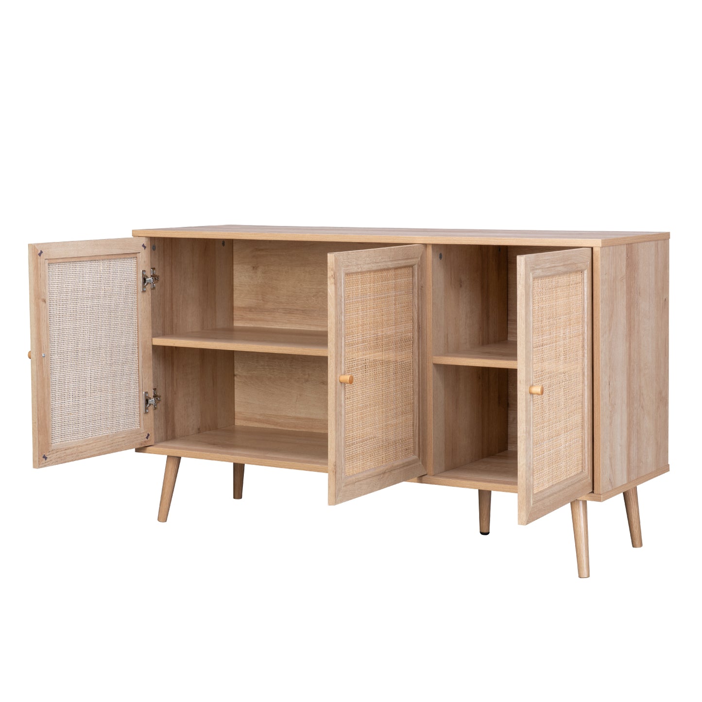Credenza Bufetera con 3 Puertas de Ratán