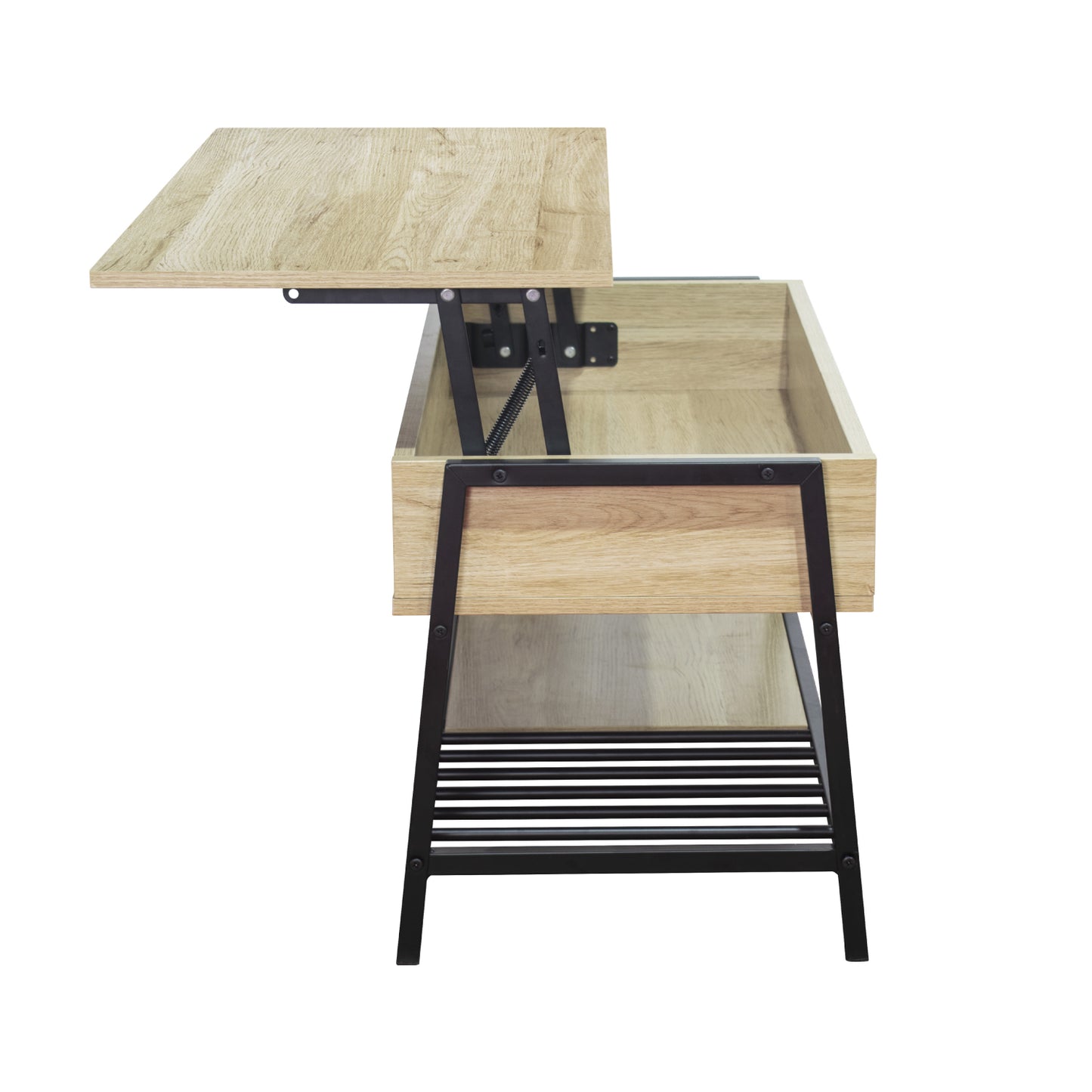Mesa de Centro Elevable con Compartimento Interno Oculto