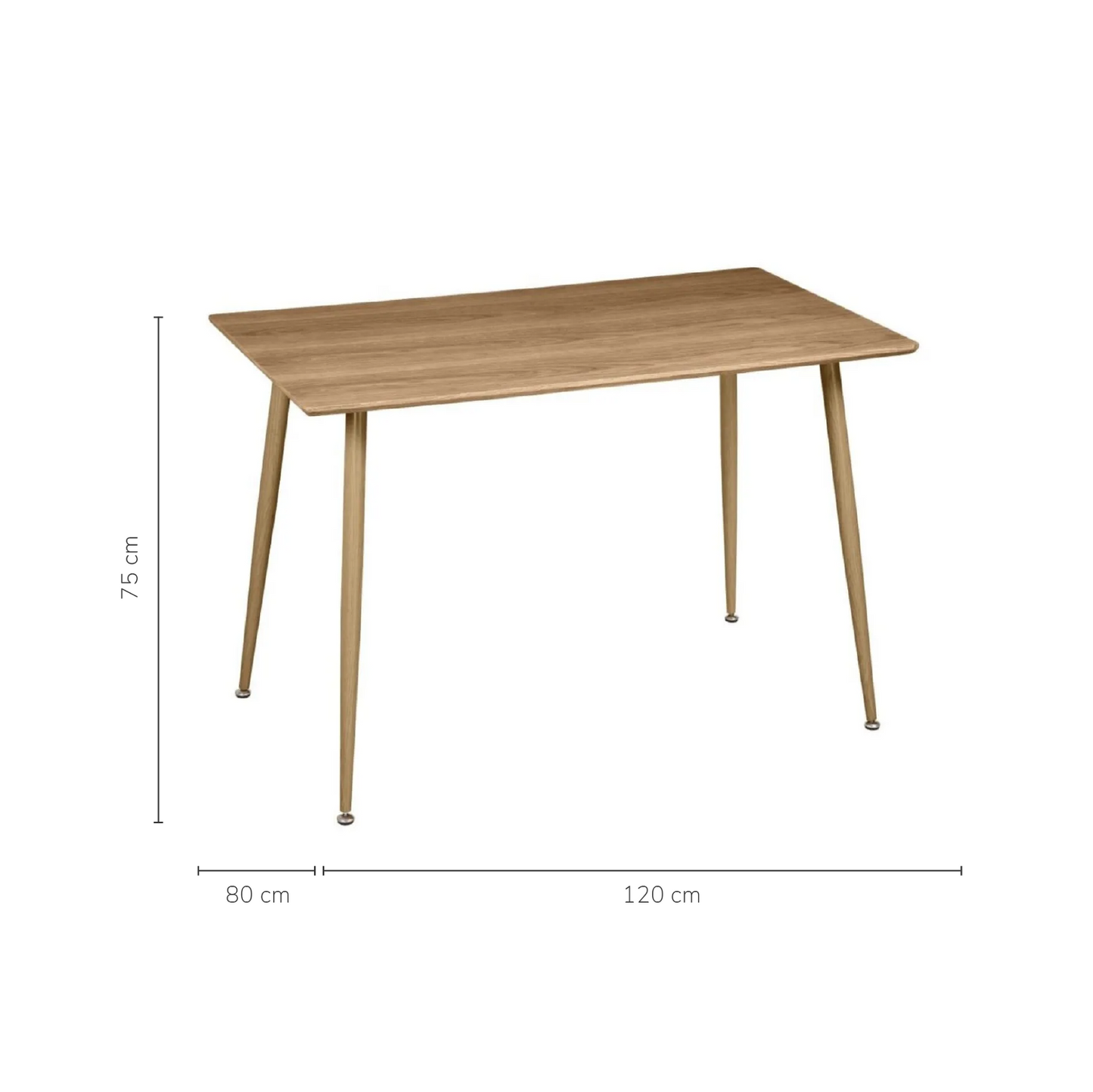Mesa de Comedor Nórdica Rectangular Café