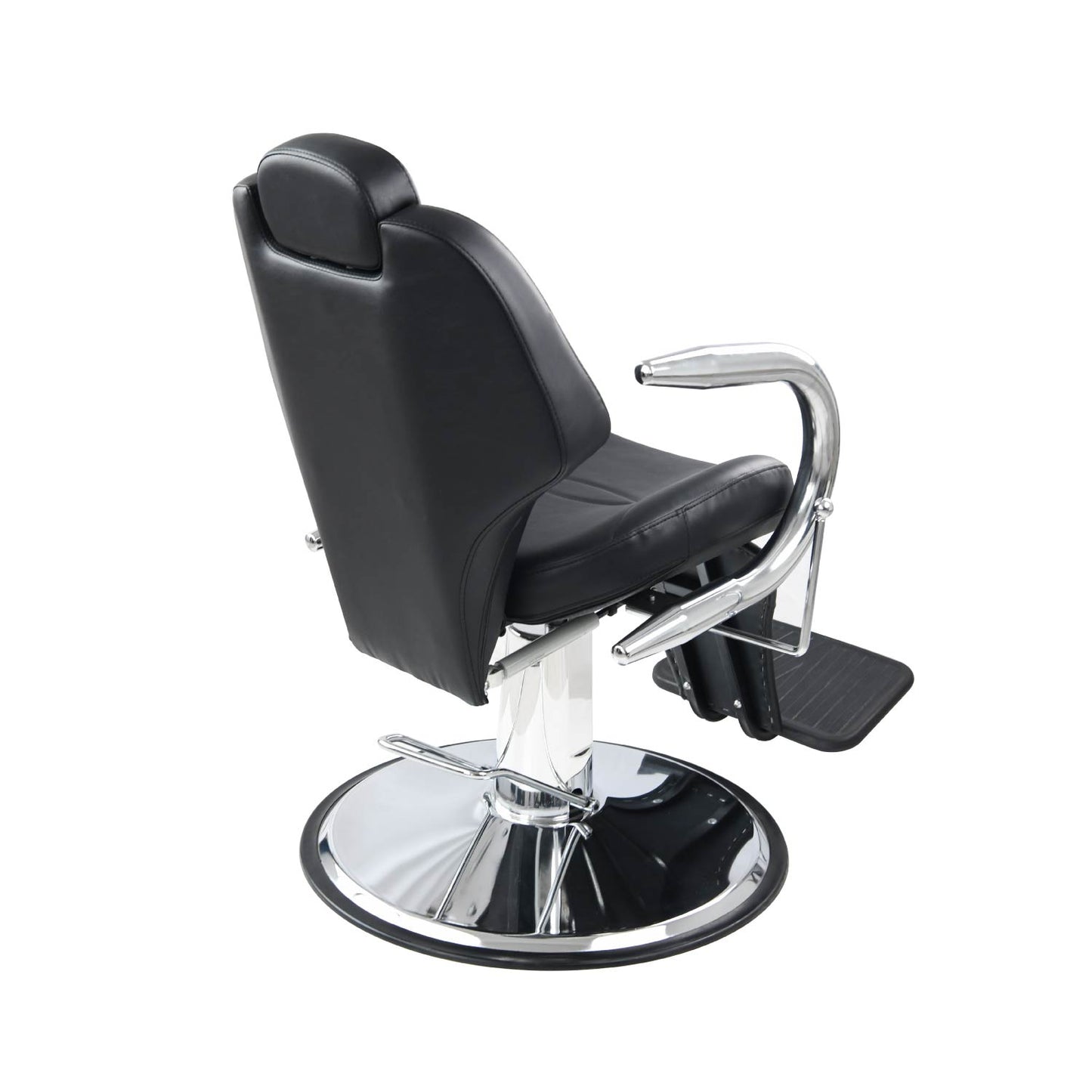 Silla Barbería Deluxe con Respaldo Reclinable Negra