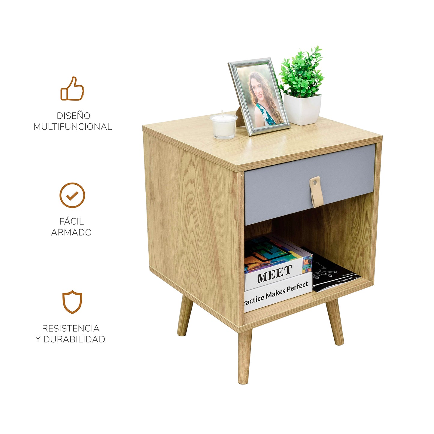 Buró Night-Grey Café y Gris