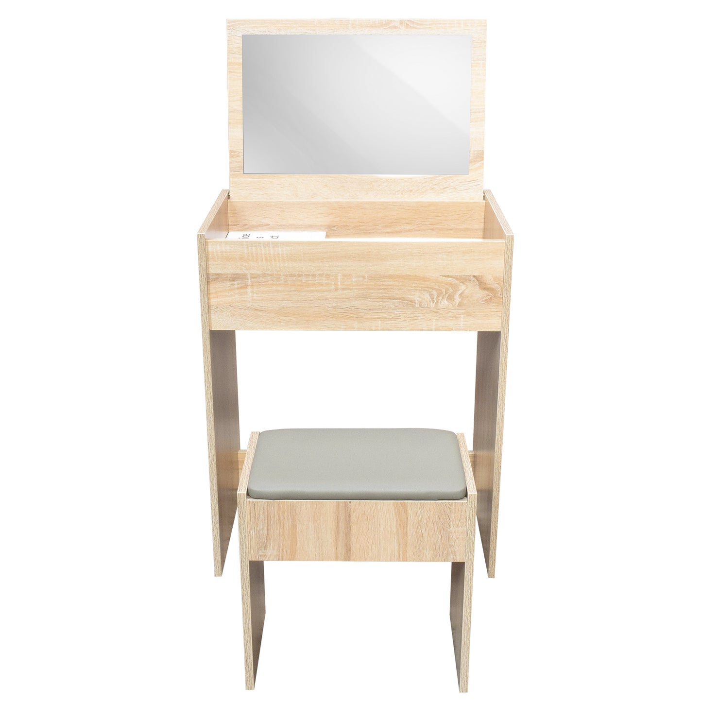 Tocador Minimalista Estilo Madera Roble con Banco