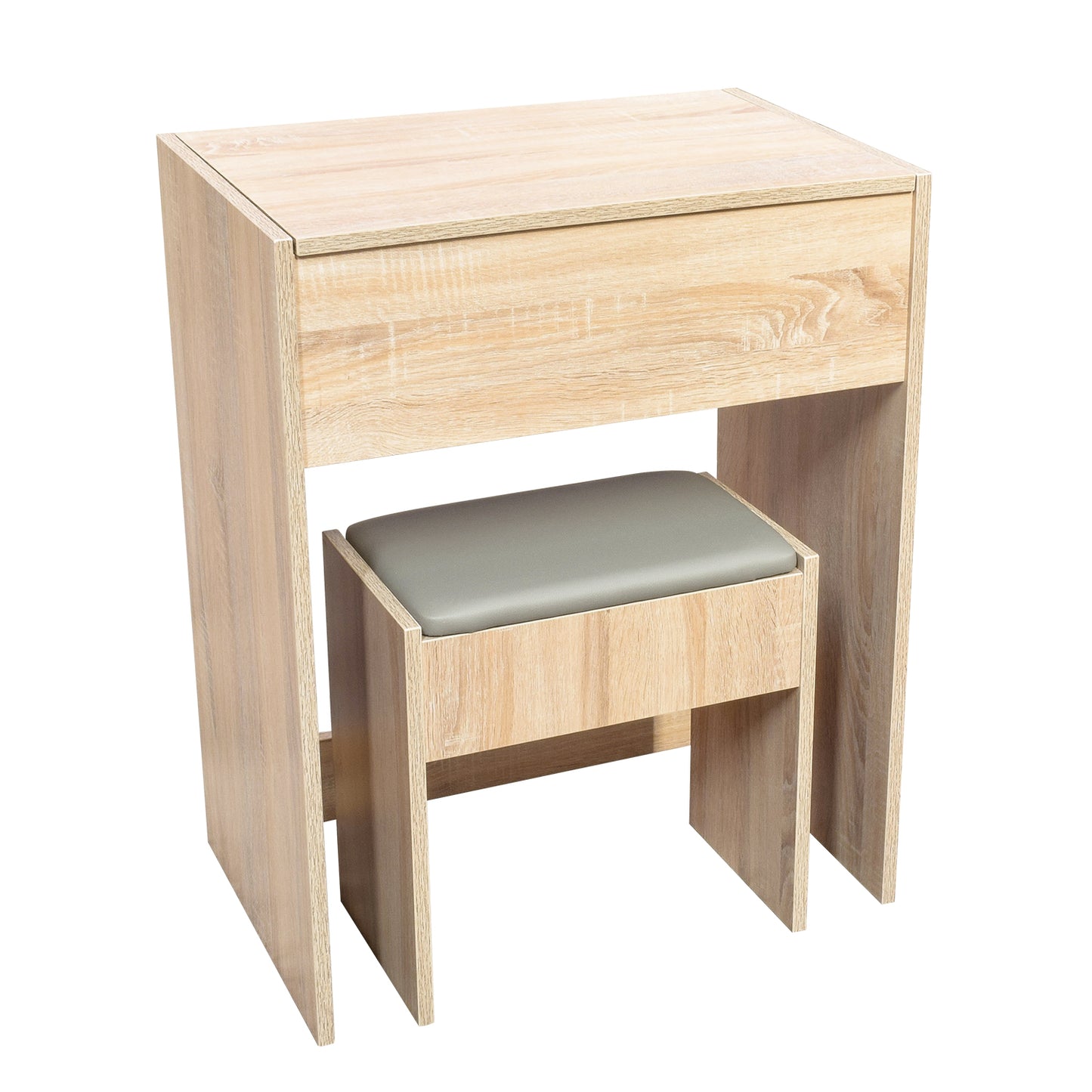 Tocador Minimalista Estilo Madera Roble con Banco