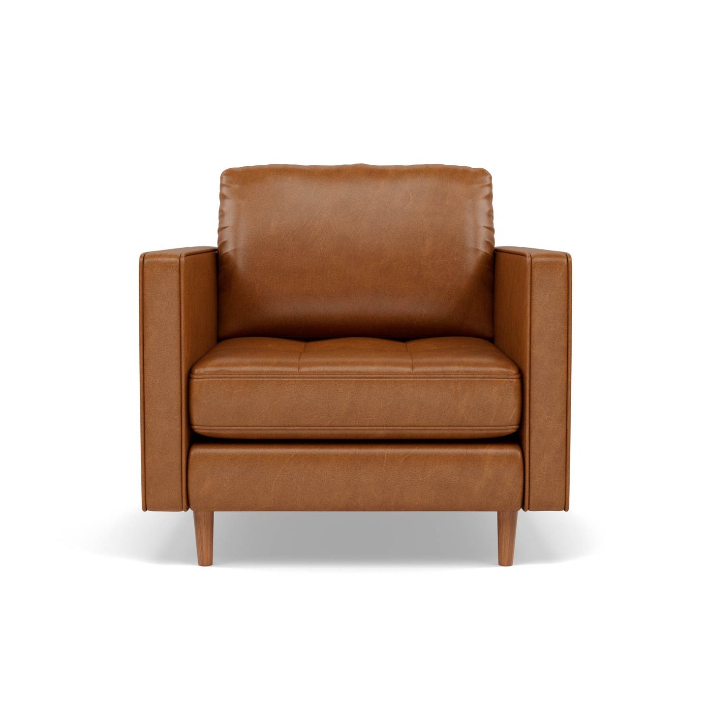 Sillón Individual Oviedo Simil Cuero Café