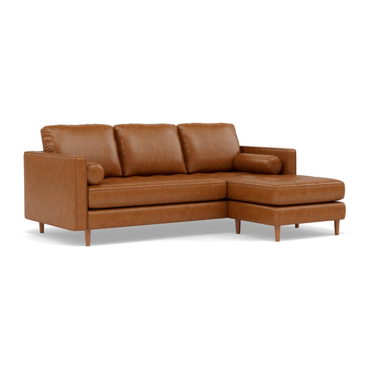 Sala Esquinero Sofa Modular Oviedo de Cuero Café