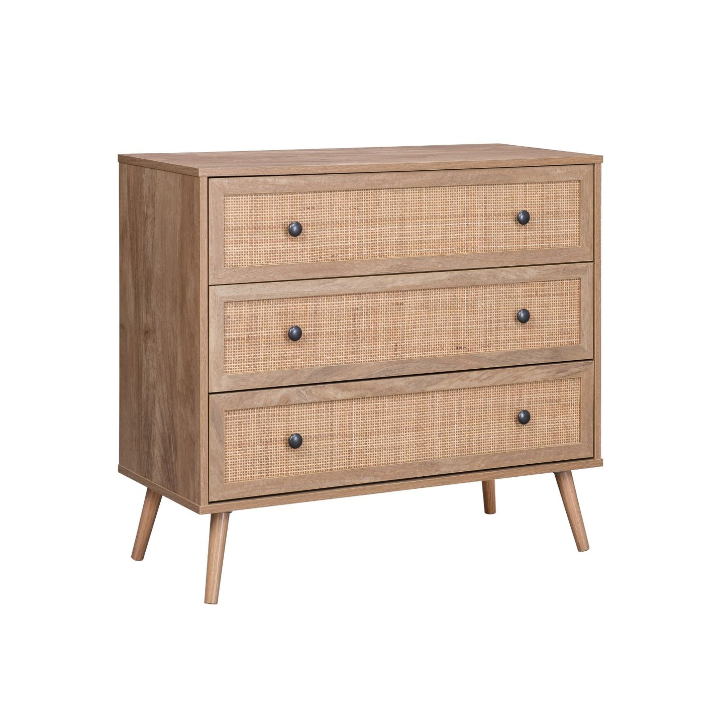 Cómoda con 3 Cajones de Ratán