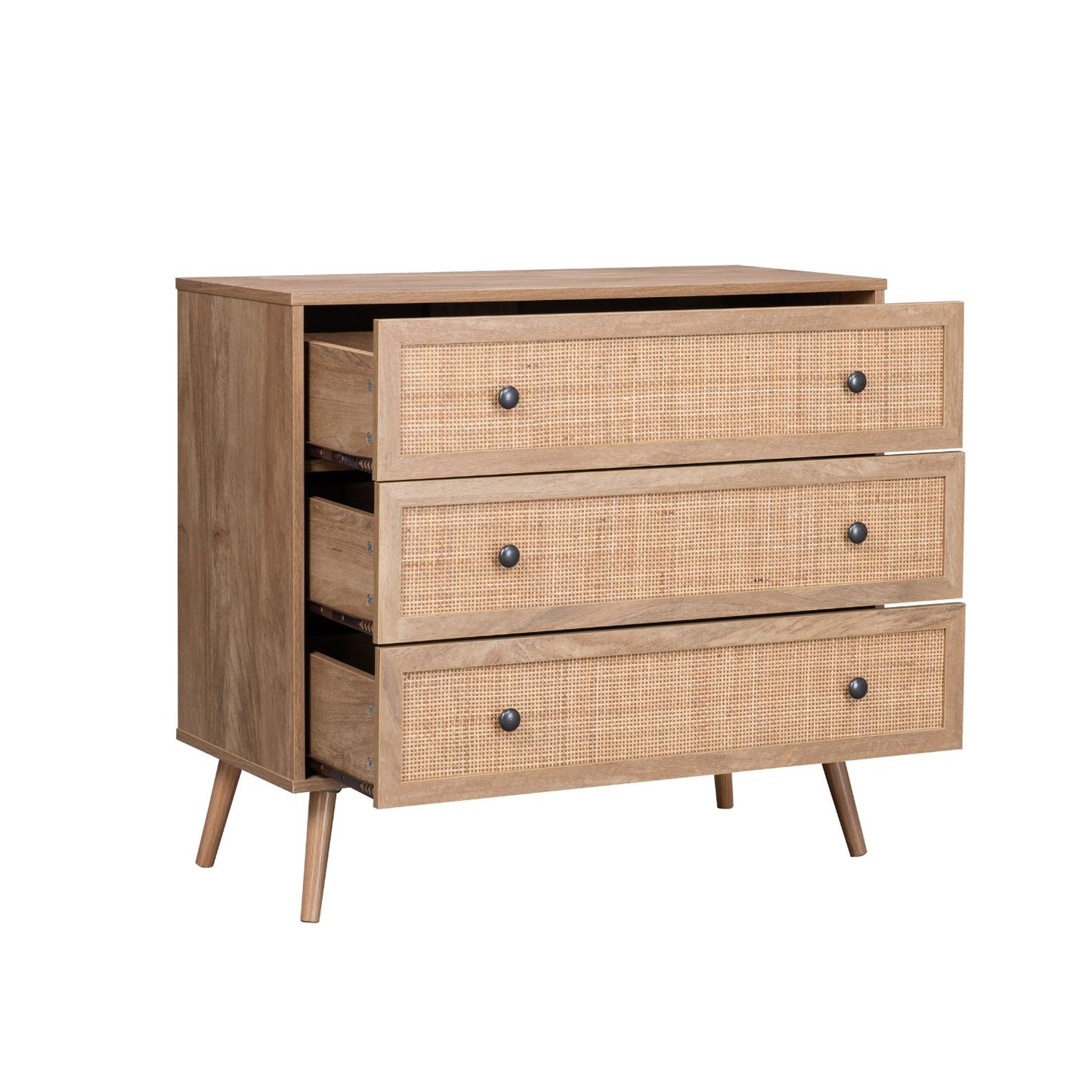 Cómoda con 3 Cajones de Ratán