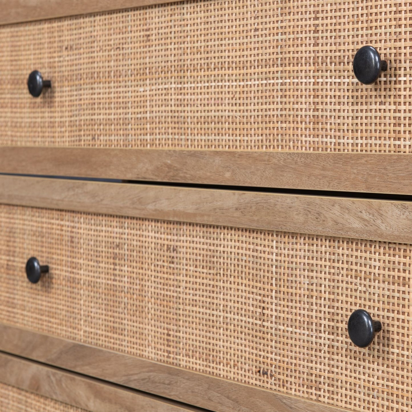 Cómoda con 3 Cajones de Ratán