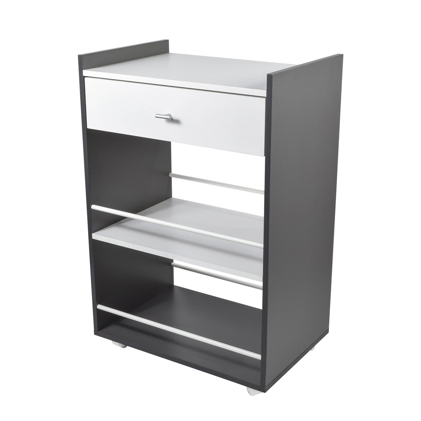 Mueble Organizador Pepper con Cajón y Estantes Gris