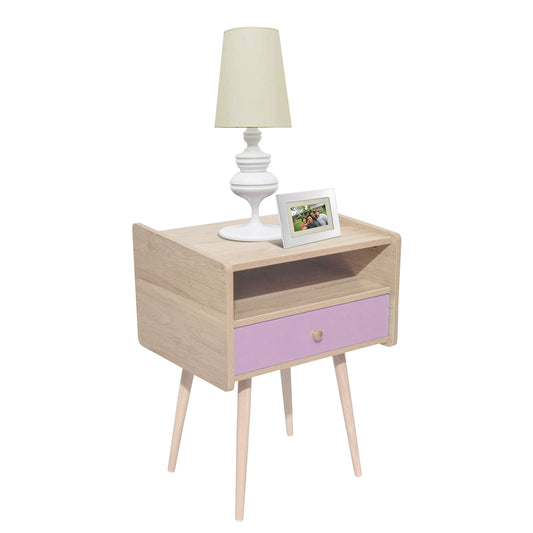 Buró Cabin-Pink Estilo Vintage con Cajón Rosa