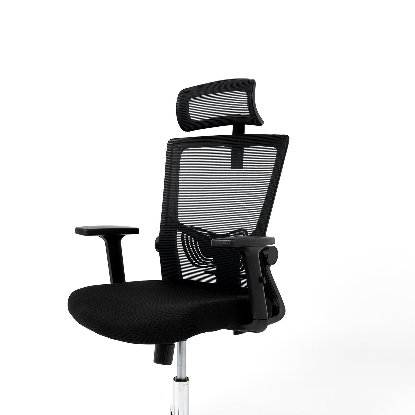 Silla de Oficina Ergonómica Delphi Basculante con Cabecera Negra