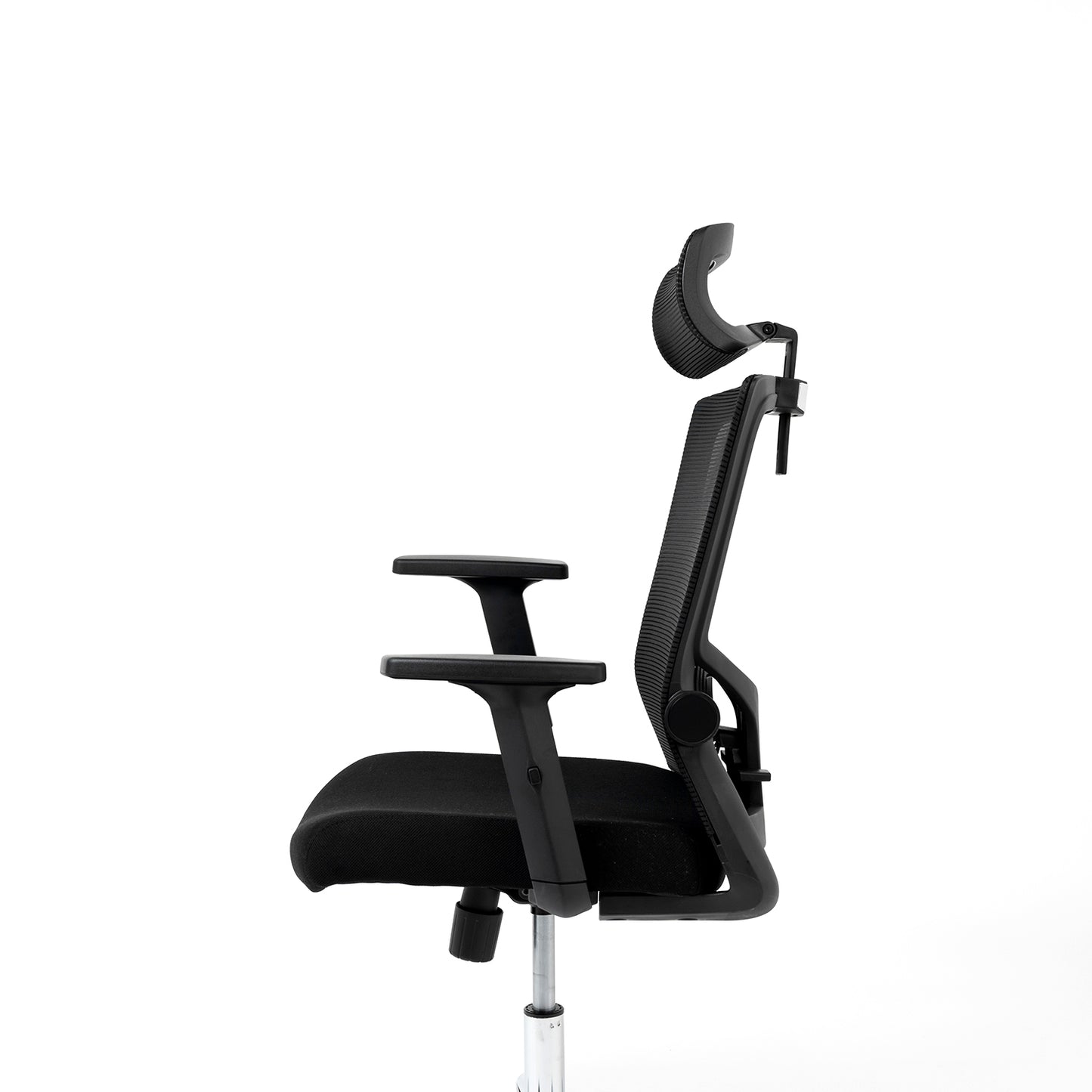 Silla de Oficina Ergonómica Delphi Basculante con Cabecera Negra