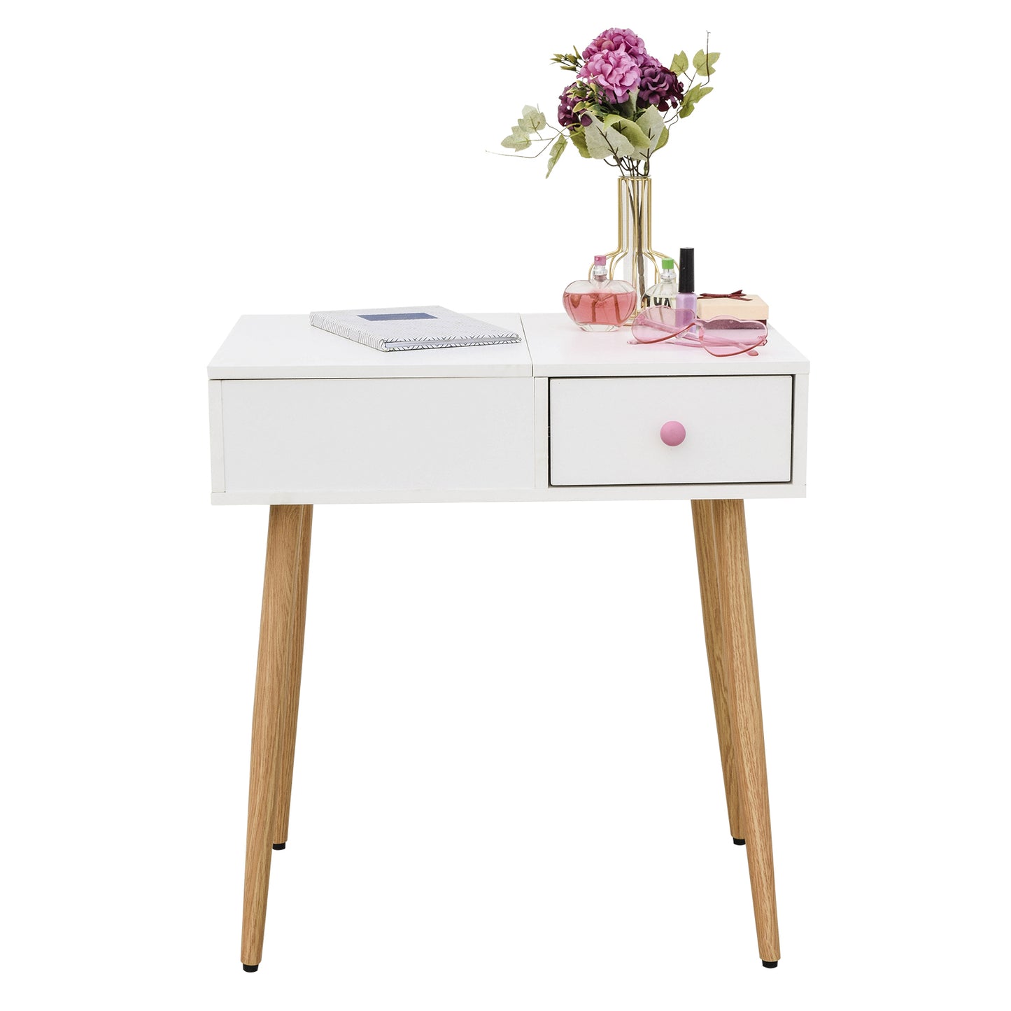 Tocador Maquillador Queen con Espejo Blanco