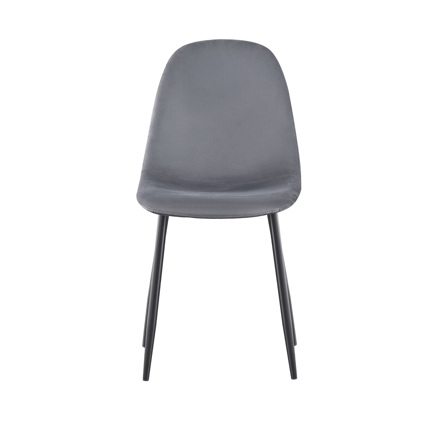 Set 4 Sillas de Sala Comedor Eames Terciopelo Gris