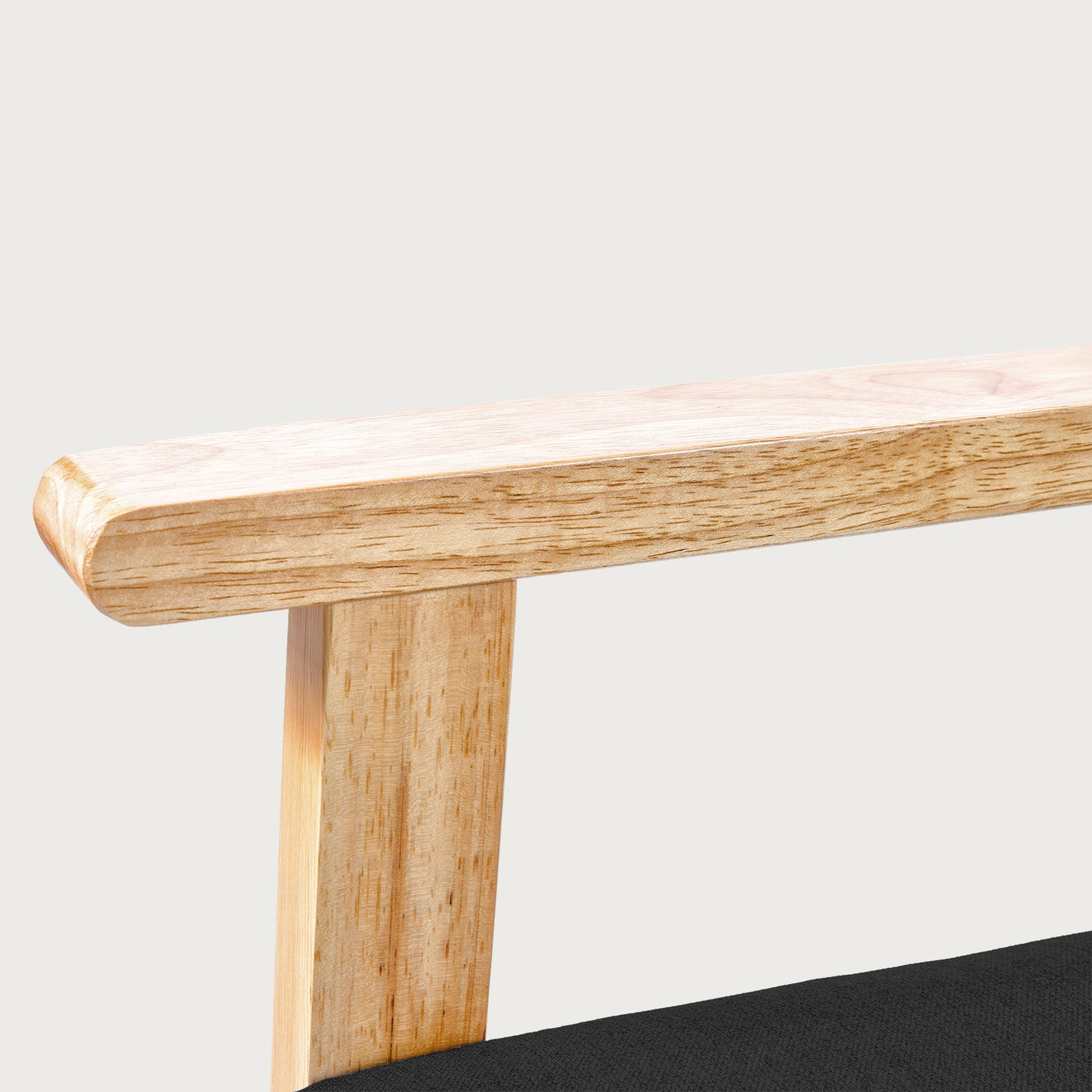 Sillón Individual San Carlos de Madera Tapizado Negro