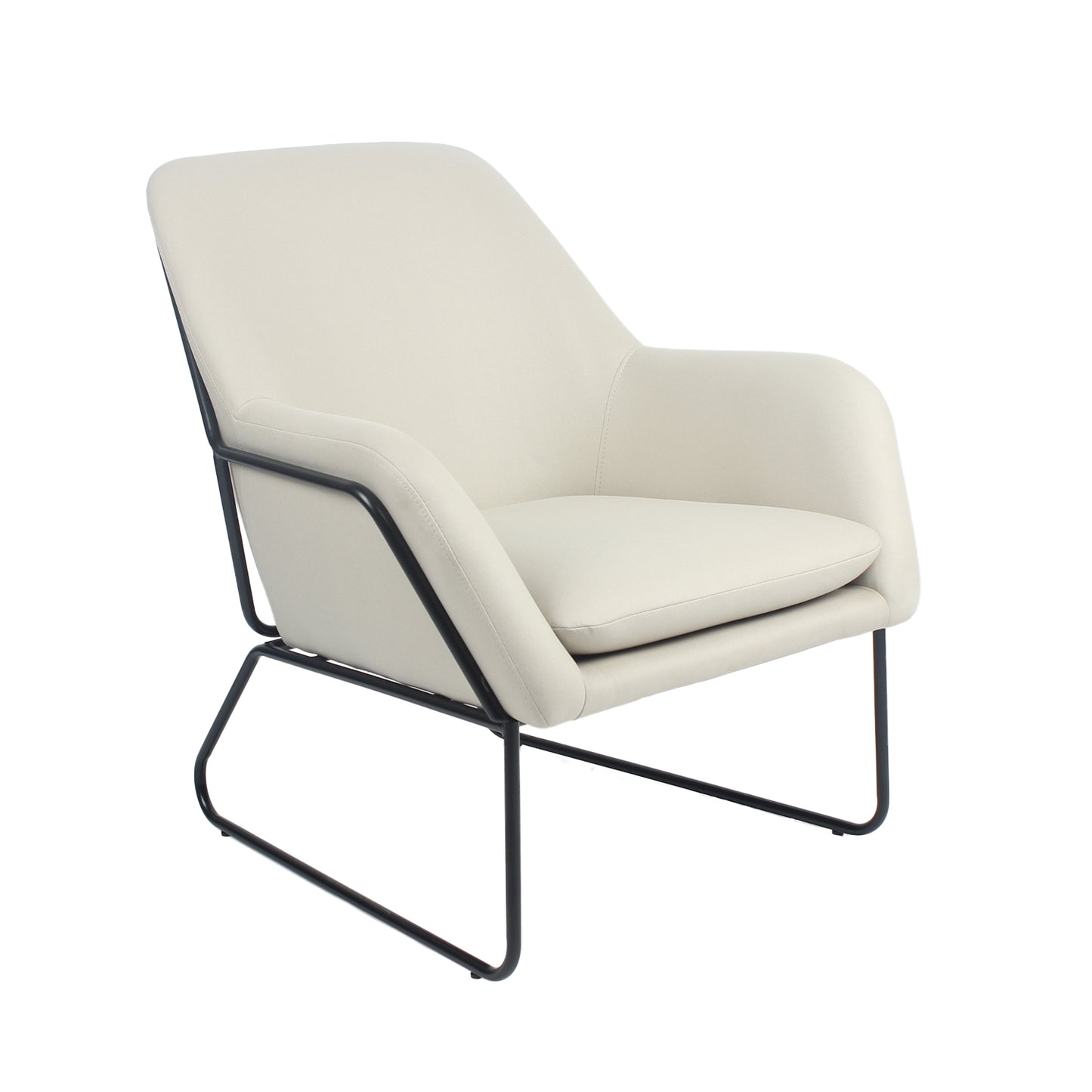 Sillón Individual con Taburete Reposapiés Terciopelo Beige