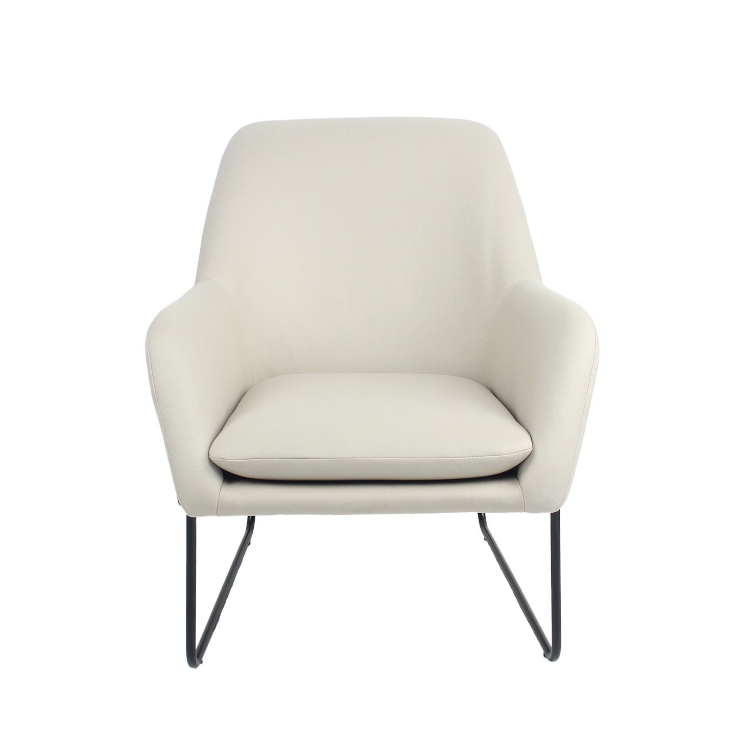 Sillón Individual con Taburete Reposapiés Terciopelo Beige