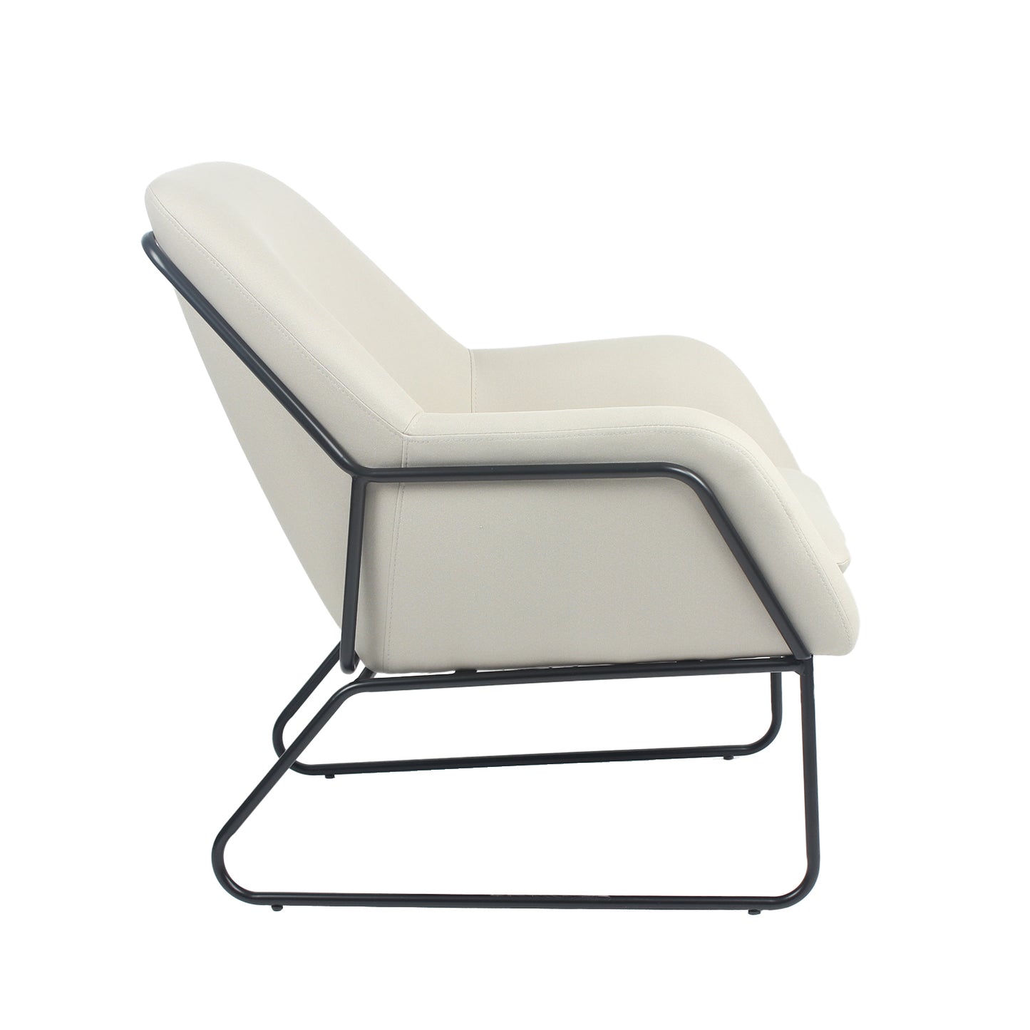 Sillón Individual con Taburete Reposapiés Terciopelo Beige