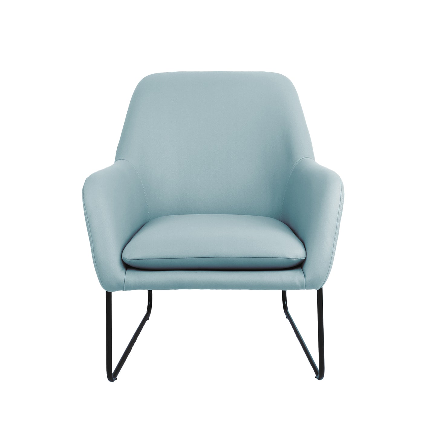 Sillón Individual con Taburete Reposapiés Terciopelo Azul