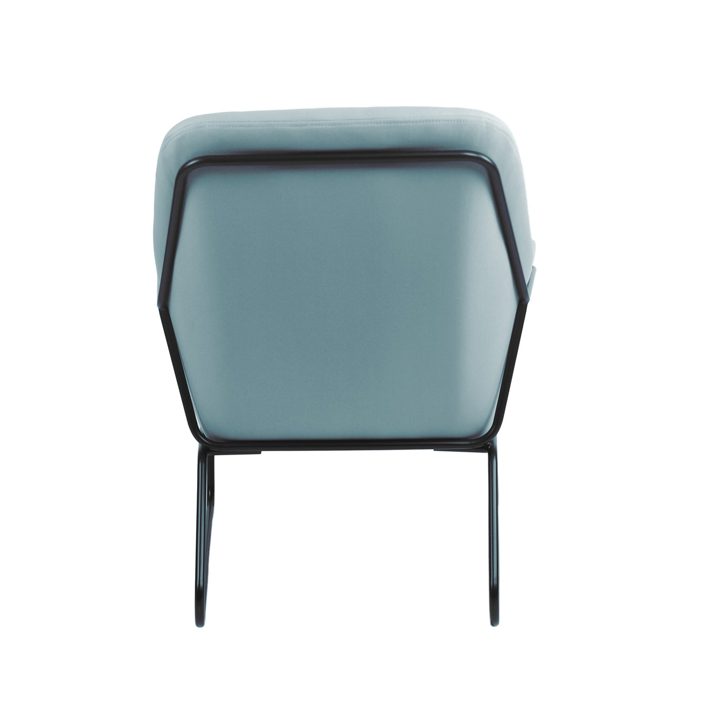 Sillón Individual con Taburete Reposapiés Terciopelo Azul