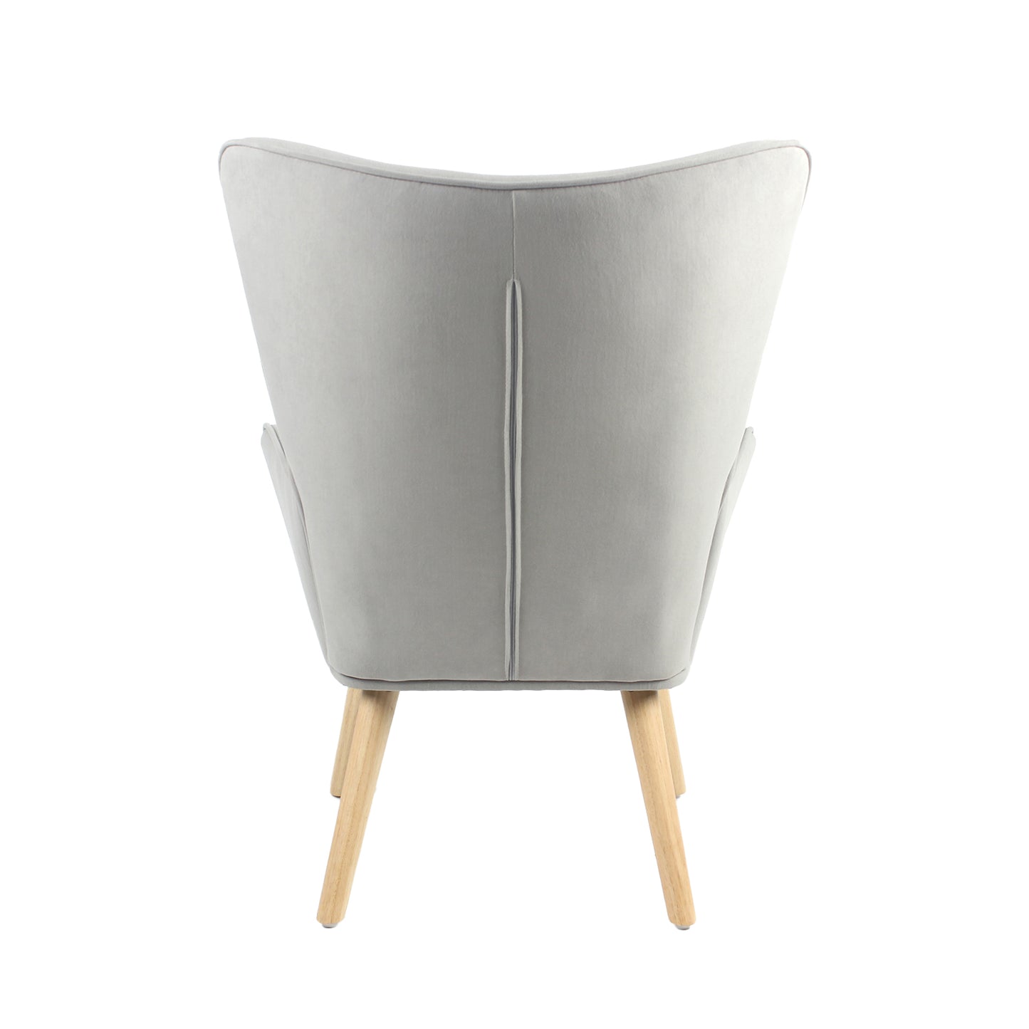 Sillón Individual para Sala Comedor Terciopelo Gris