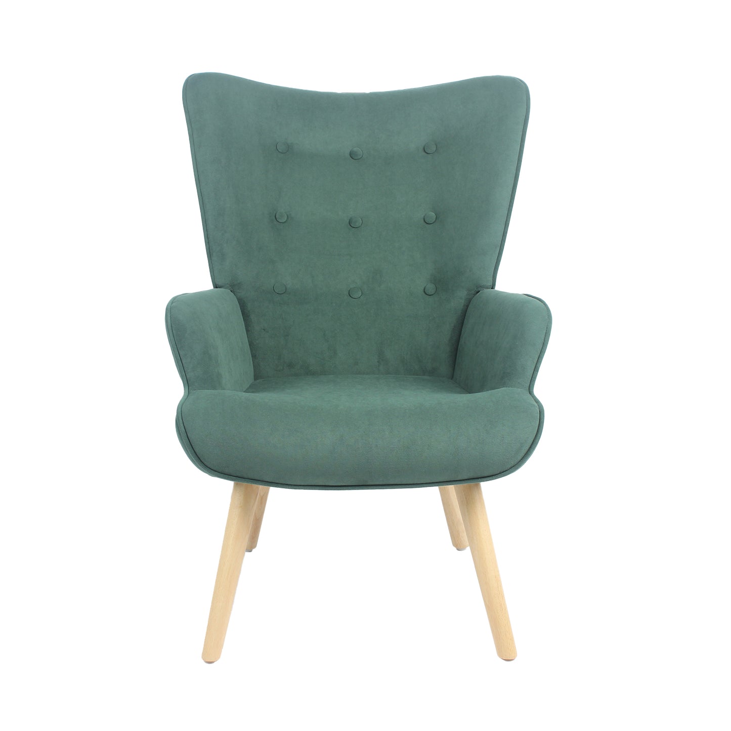 Sillón Individual para Sala Comedor Terciopelo Verde