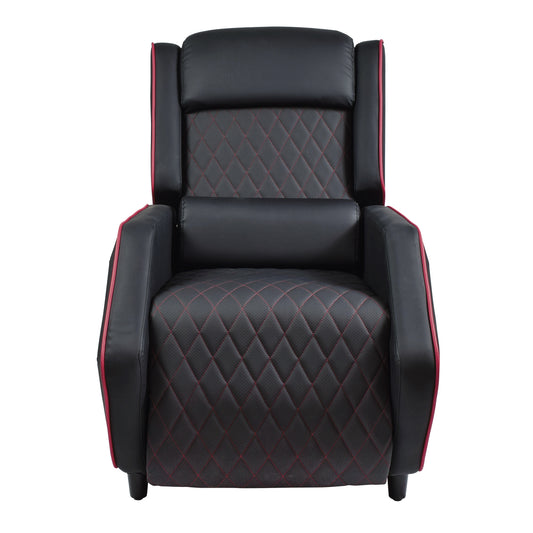 Sillón Gamer Thunder Reclinable con Reposapies Negro