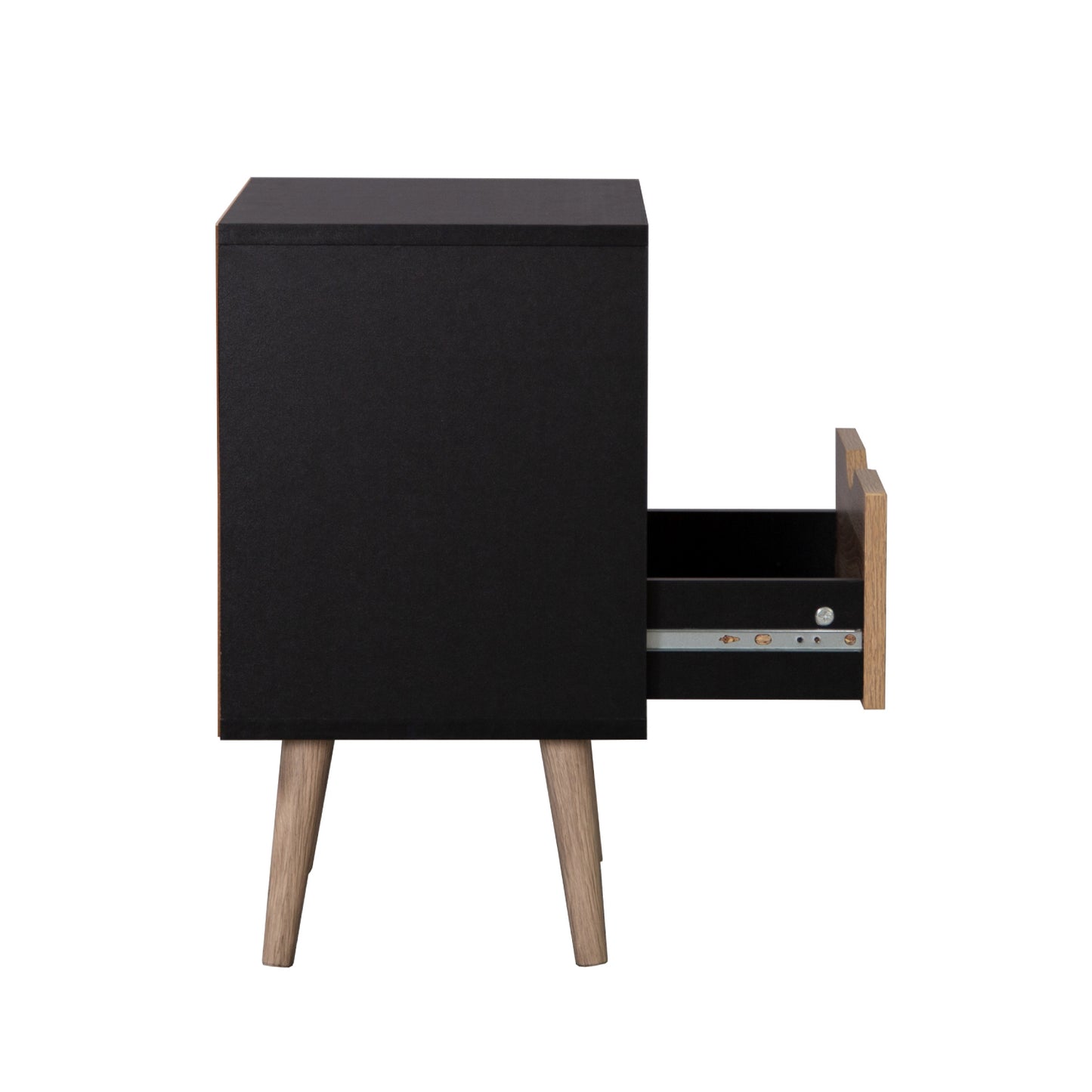 Buró Nórdico con Estante y Cajón Negro