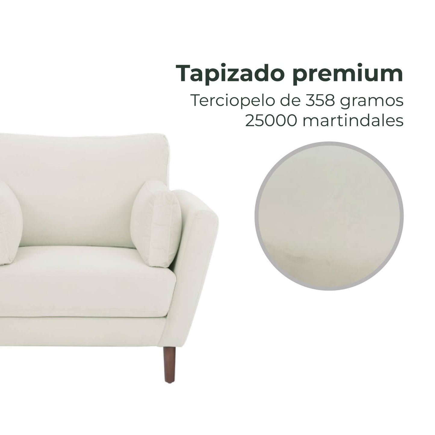 Combo Sofá Modular + Sillón Individual Malaga Hueso