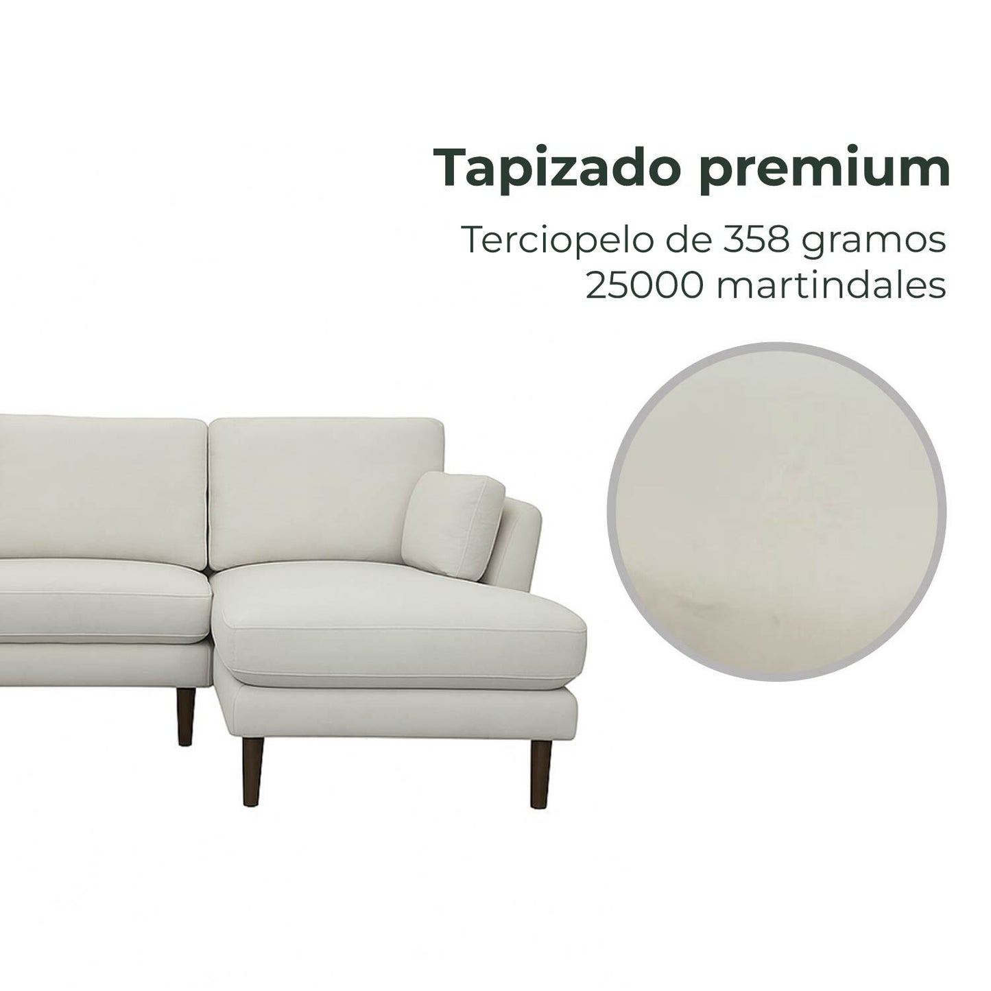 Sala Esquinero Sofa Modular Malaga Hueso
