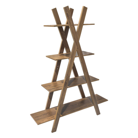 Librero Estante Uluan Estilo Rústico Café