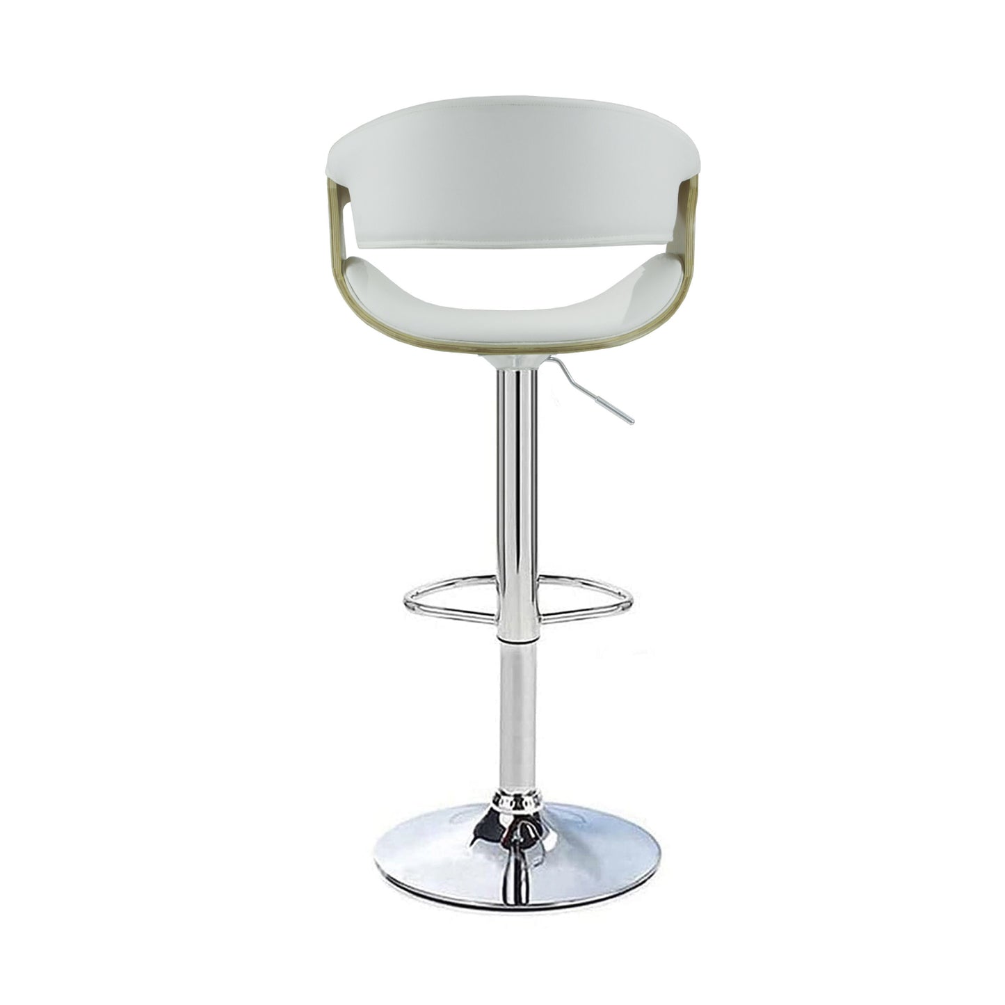 Banco Alto con Respaldo y Altura Ajustable Blanco