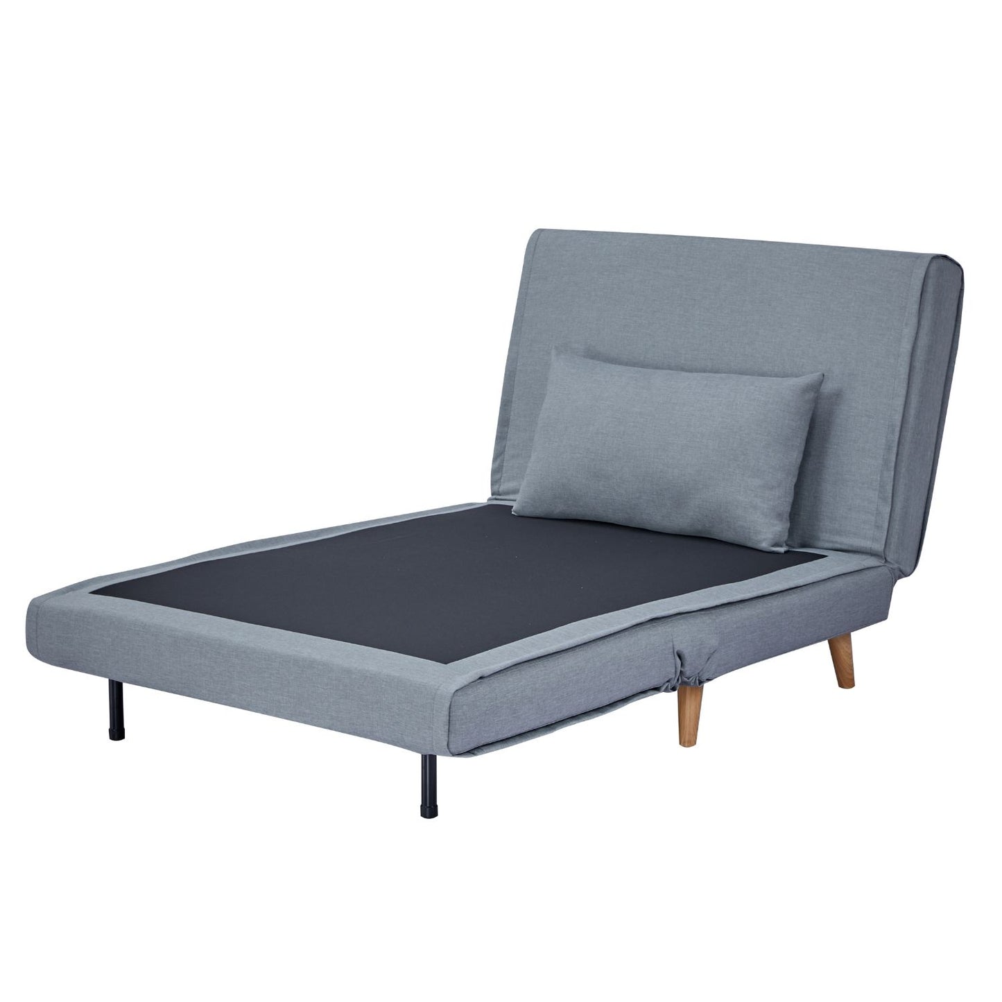 Sillón Sofá Cama Individual Velne Plegable Gris