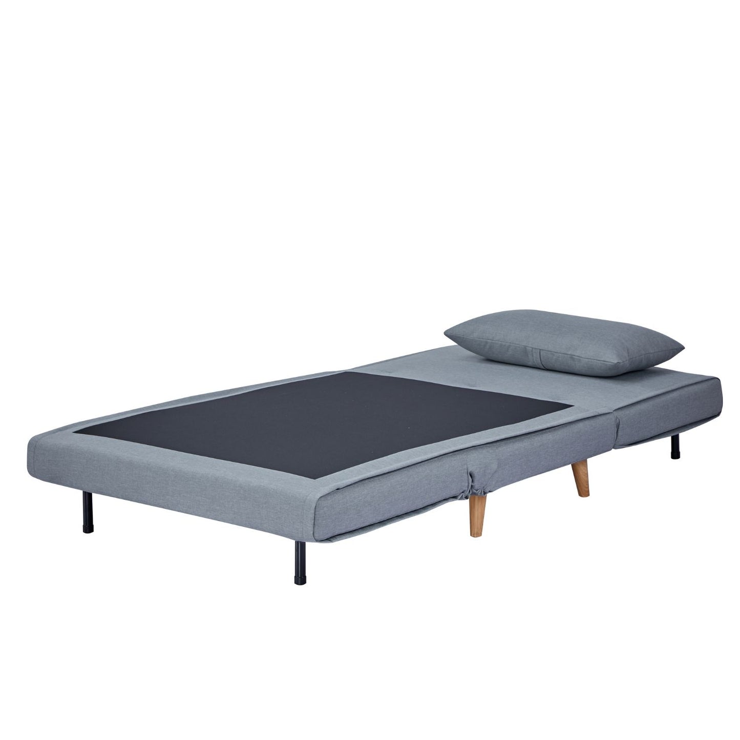 Sillón Sofá Cama Individual Velne Plegable Gris