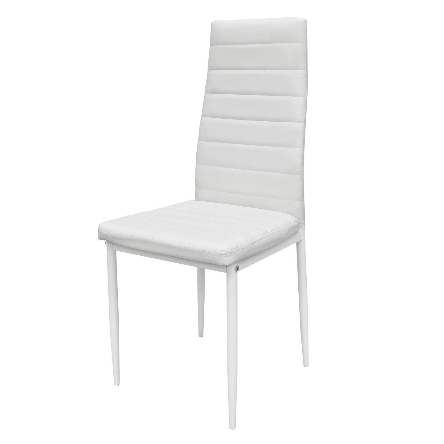 Set 6 Sillas de Comedor Zulu-B con Respaldo Alto Blancas