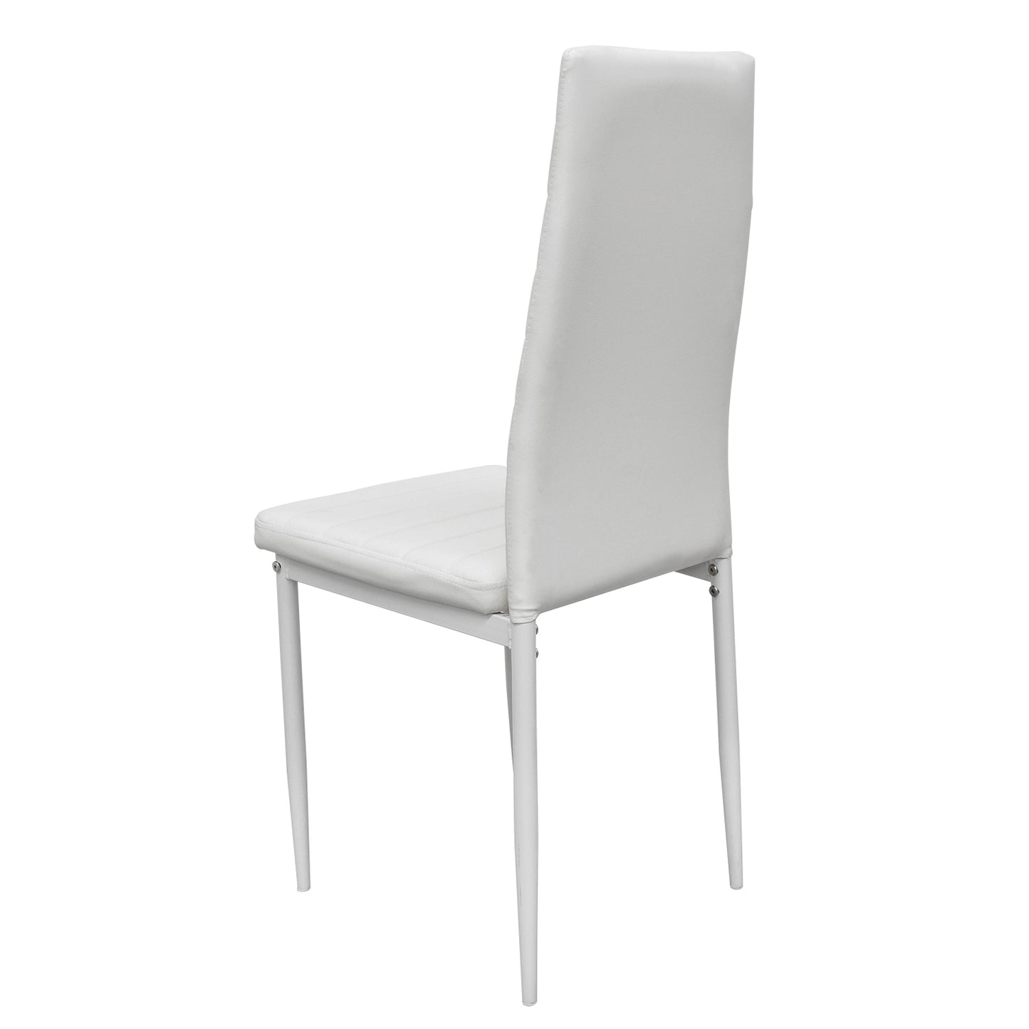 Set 6 Sillas de Comedor Zulu-B con Respaldo Alto Blancas