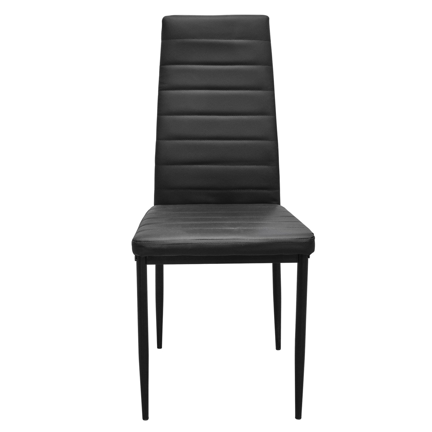 Set 6 Sillas de Comedor Zulu-N con Respaldo Alto Negras