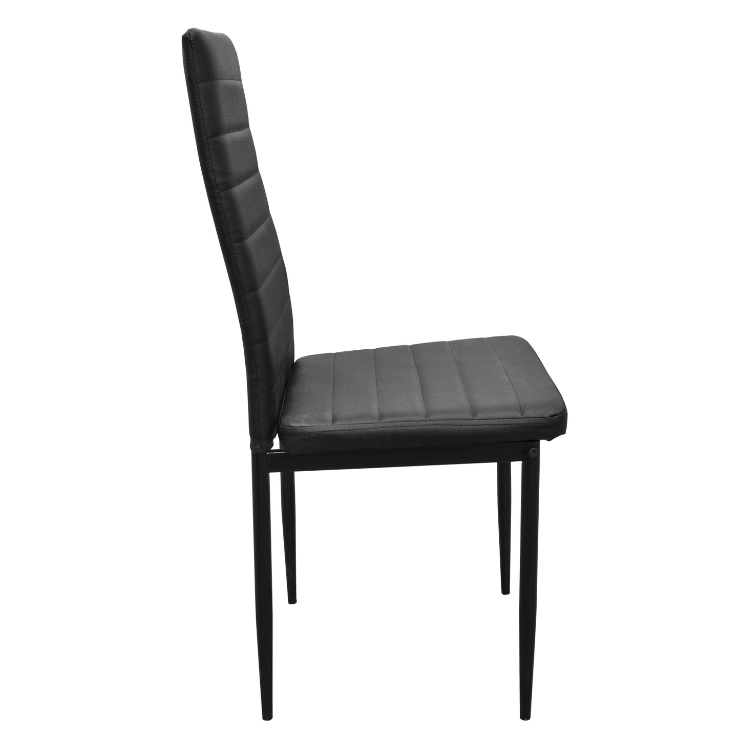 Set 6 Sillas de Comedor Zulu-N con Respaldo Alto Negras