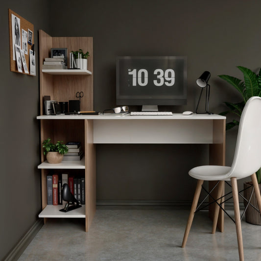Escritorio Nórdico con Librero Incorporado
