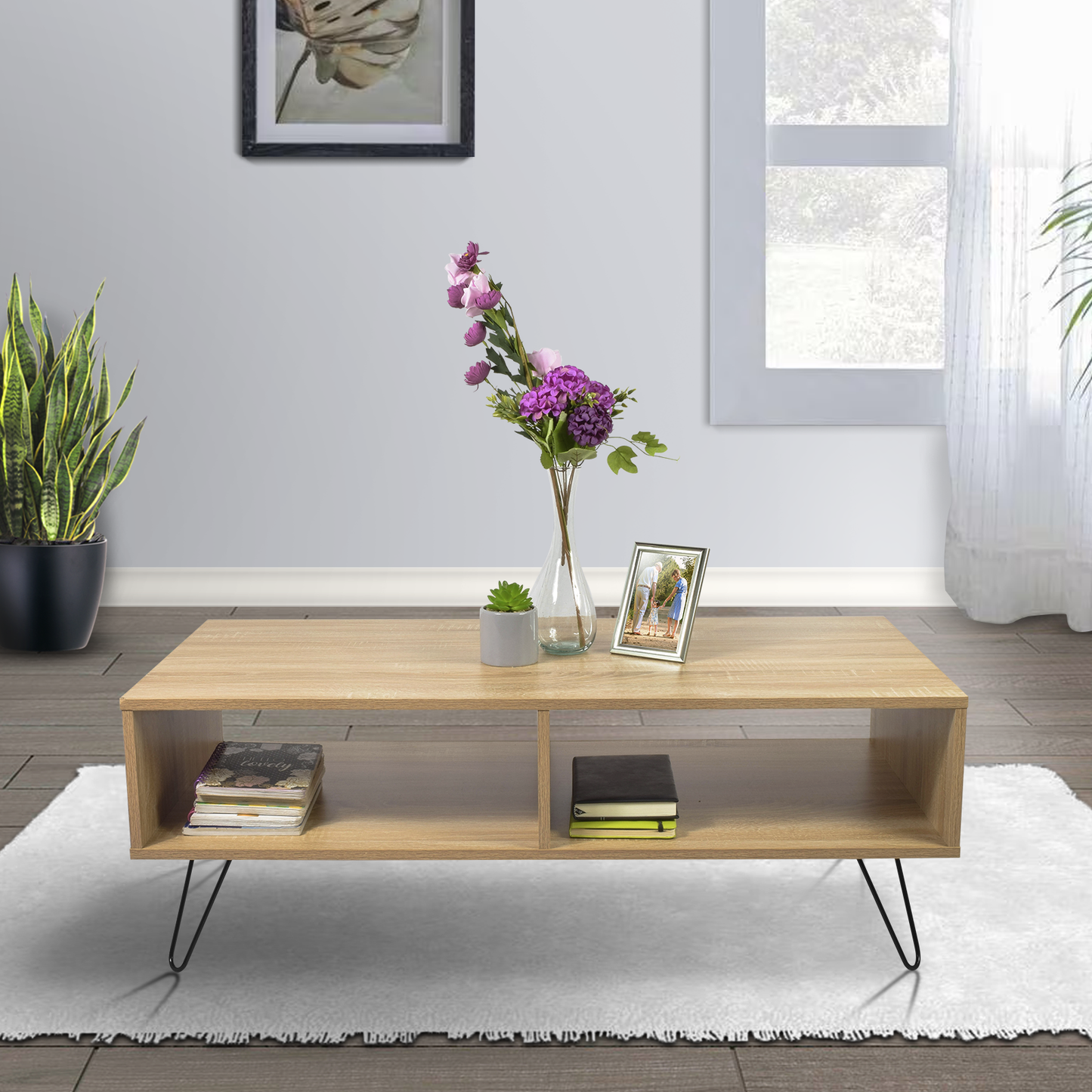 Mesa de Centro Cedro Minimalista Café