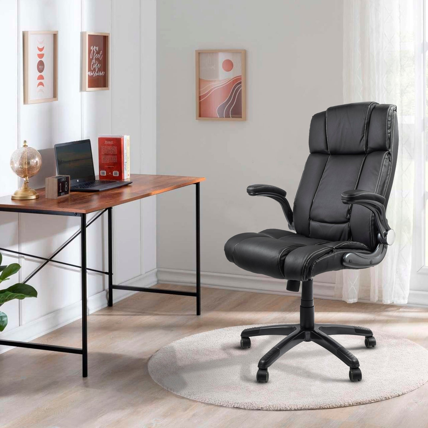 Silla de Oficina Lucerna con Respaldo Alto Negra
