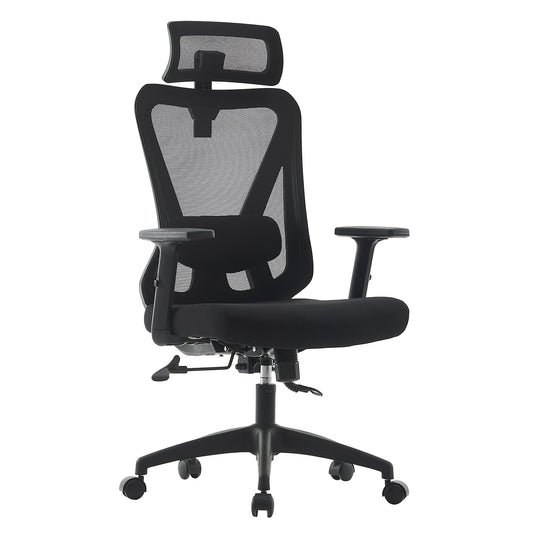 Silla de Oficina Ergonómica Reclinable con Cabecera