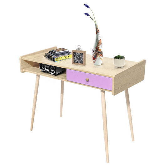 Escritorio Vintage-Pink con Cajón Rosa