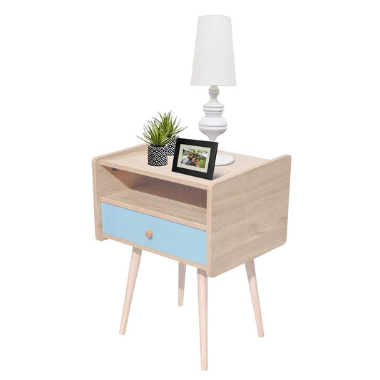 Buró Cabin-Blue Estilo Vintage con Cajón Azul