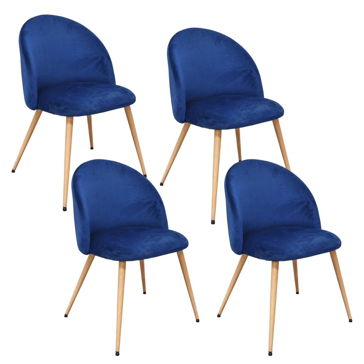 Set 4 Sillas Dinka-A Acolchadas Azules