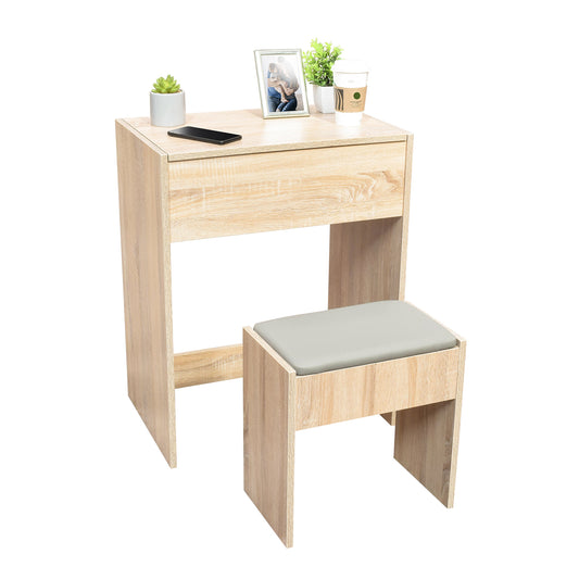 Tocador Minimalista Estilo Madera Roble con Banco