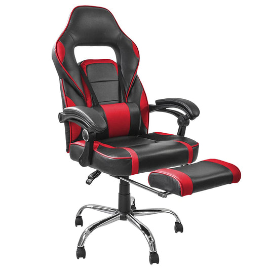 Silla Gamer Samus-Red Reclinable con Descansapies Roja