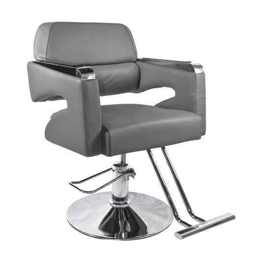 Silla Peluquería o Barbería Swiss Altura Regulable Gris